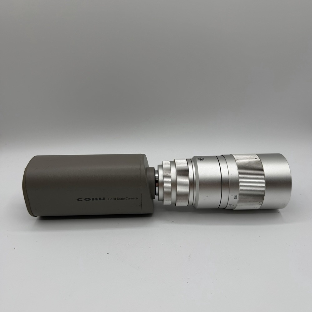 Vintage COHU 4812-7000/0000 Industrial Camera w/ Fujinon TV Z 1:2/12.5-100 Lens